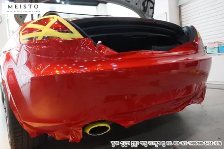 자동차스킨 벤츠SLK350 카마인레드 전체랩핑 / 성남시 중원구 여수동