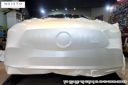 벤츠 GT43AMG 3M 사틴화이트 펄 전체랩핑 / 성남시 중원구 여수동