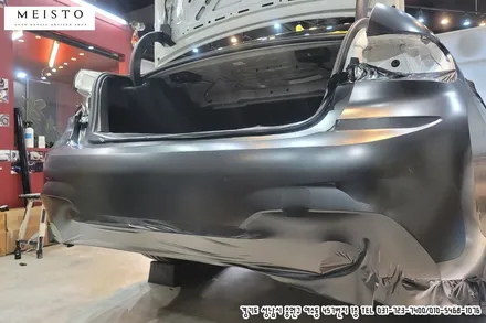 BMW320i 랩핑 에이버리 사틴블랙락그레이 전체시공 / 성남시 중원구 여수동