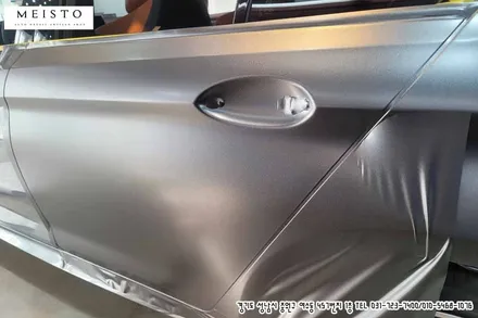 BMW M5랩핑 3M 사틴다크그레이 전체 및 블랙유광 포인트 시공 / 성남시 중원구 여수동