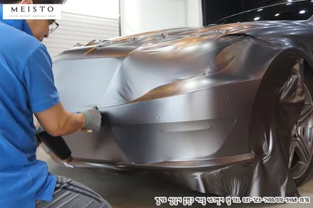 벤츠CLS63AMG 사틴다크그레이 전체랩핑 / 성남시 중원구 여수동