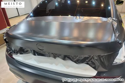 BMW320i 랩핑 에이버리 사틴블랙락그레이 전체시공 / 성남시 중원구 여수동