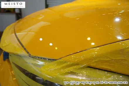 BMWM4 랩핑제거 및 오라칼 골든옐로우 전체랩핑 / 성남시 중원구 여수동