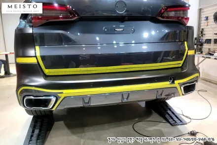 BMWX5 사틴블랙 전체랩핑 및 블랙유광 크롬죽이기 시공 / 성남시 중원구 여수동