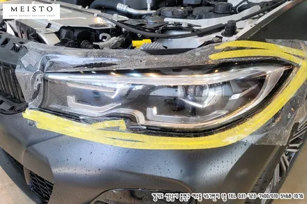 BMW320i 랩핑 에이버리 사틴블랙락그레이 전체시공 / 성남시 중원구 여수동