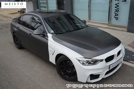 BMW320D 전체랩핑 3M 유광 레드메탈릭 / 성남시 중원구 여수동