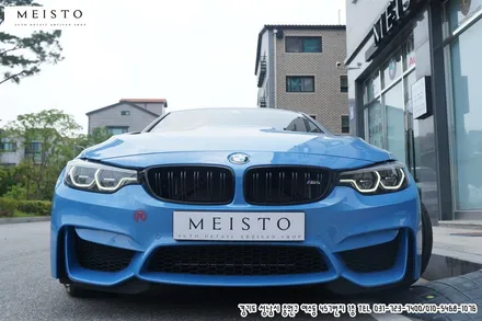 BMWM4 랩핑 시선을 사로잡는 카마인레드 필름 / 성남시 중원구 여수동