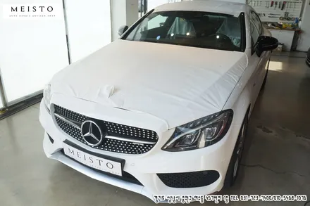 벤츠C43 AMG 스포일러 블랙유광 포인트 랩핑 / 성남시 중원구 여수동