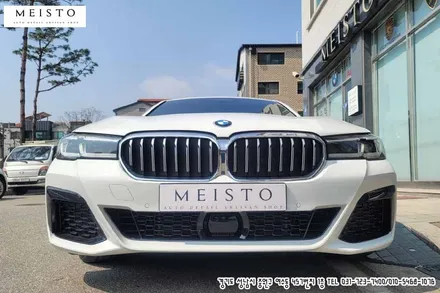 BMW520i 블랙유광 부분랩핑 / 성남시 중원구 여수동
