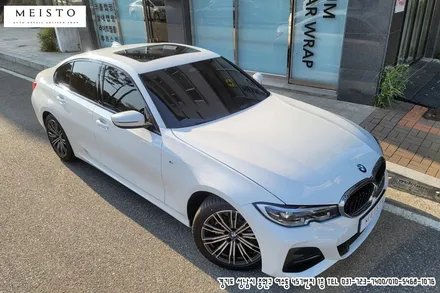 BMW320i 랩핑 에이버리 사틴블랙락그레이 전체시공 / 성남시 중원구 여수동