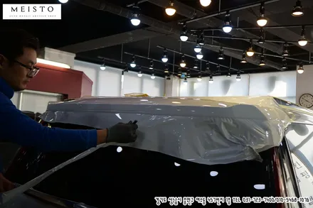 캐딜락 에스컬레이드 화이트 전체랩핑 / 성남시 중원구 여수동