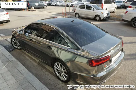 크롬랩핑 아우디A6 사쿠라이 블랙크롬 카스킨 / 성남시 중원구 여수동