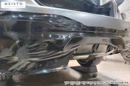 BMW M5랩핑 3M 사틴다크그레이 전체 및 블랙유광 포인트 시공 / 성남시 중원구 여수동