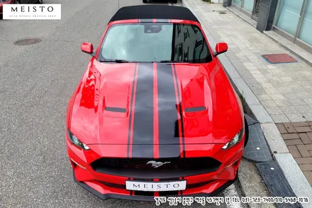 머스탱 컨버터블 4선 바이퍼데칼 랩핑 / 성남시 중원구 여수동