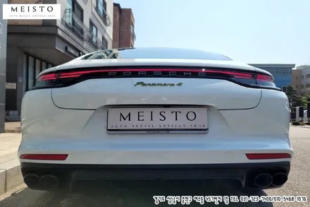 포르쉐 파나메라4 하이브리드 랩핑 고광택 LB 화이트유광 필름 시공 / 성남시 중원구 여수동
