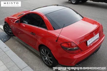 자동차스킨 벤츠SLK350 카마인레드 전체랩핑 / 성남시 중원구 여수동
