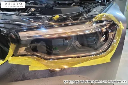 BMW M5랩핑 3M 사틴다크그레이 전체 및 블랙유광 포인트 시공 / 성남시 중원구 여수동