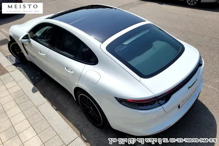 포르쉐 파나메라4 하이브리드 랩핑 고광택 LB 화이트유광 필름 시공 / 성남시 중원구 여수동