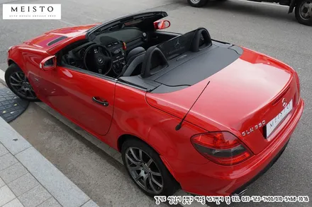 자동차스킨 벤츠SLK350 카마인레드 전체랩핑 / 성남시 중원구 여수동