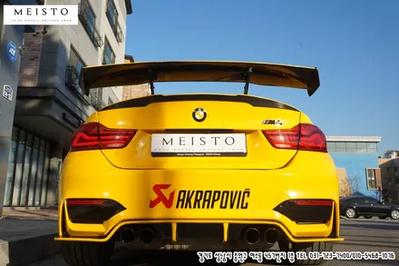 BMWM4 랩핑제거 및 오라칼 골든옐로우 전체랩핑 / 성남시 중원구 여수동