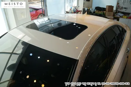 아우디A6 차량 부분랩핑 루프 및 사이드미러 포인트 살리기 / 성남시 중원구 여수동