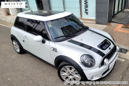 BMW미니 바이퍼데칼 및 크롬죽이기 부분랩핑 / 성남시 중원구 여수동