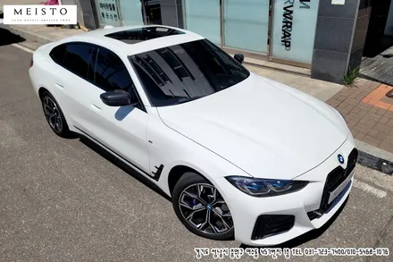 BMW i4 드레스업 튜닝 루프 블랙PPF 및 트렁크스포일러 랩핑 / 성남시 중원구 여수동