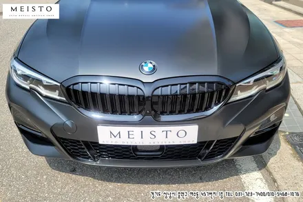BMW320i 랩핑 에이버리 사틴블랙락그레이 전체시공 / 성남시 중원구 여수동