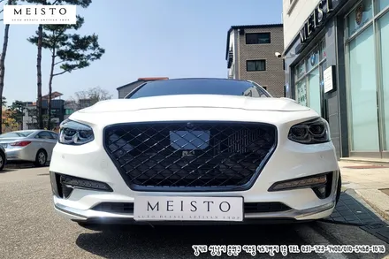 그랜져IG 크롬죽이기 부분랩핑 및 사이드미러 주유구 카본랩핑 / 성남시 중원구 여수동