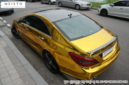 벤츠 CLS63AMG 사쿠라이 골드 크롬랩핑 / 성남시 중원구 여수동