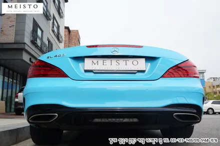 슈퍼카랩핑 전문 벤츠SL400 스카이블루 카스킨 / 성남시 중원구 여수동