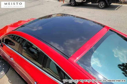 벤츠 GT 43AMG 랩핑 에이버리 카마인레드 시공 / 성남시 중원구 여수동