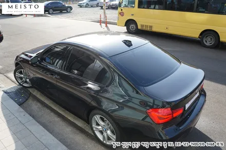 BMW330i 자동차전체랩핑 블랙에서 화이트로 / 성남시 중원구 여수동