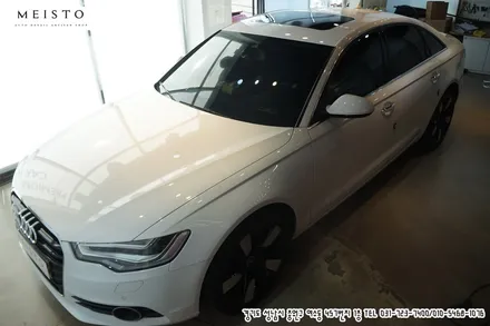 아우디A6 차량 부분랩핑 루프 및 사이드미러 포인트 살리기 / 성남시 중원구 여수동