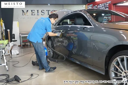 벤츠E400 3M 사틴다크그레이 전체랩핑 / 성남시 중원구 여수동