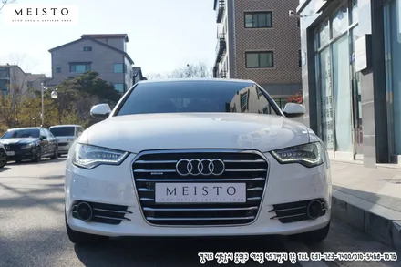 아우디A6 화이트 블루메탈릭 유광 풀 랩핑 / 성남시 중원구 여수동