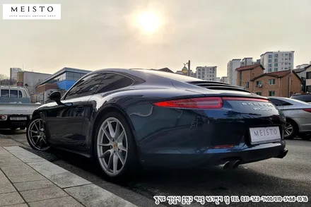 포르쉐 911카레라 4S 쿨그레이 전체랩핑 및 리얼카본 부분랩핑 / 성남시 중원구 여수동