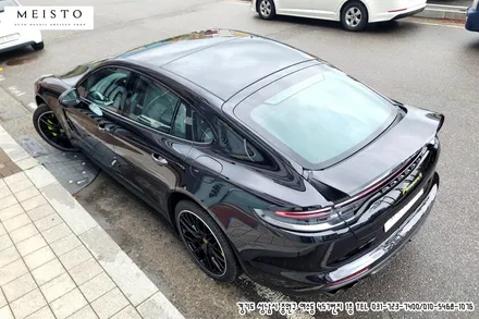 포르쉐 파나메라4 하이브리드 랩핑 고광택 LB 화이트유광 필름 시공 / 성남시 중원구 여수동