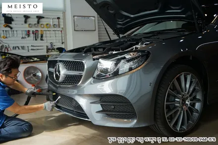 벤츠E400 3M 사틴다크그레이 전체랩핑 / 성남시 중원구 여수동