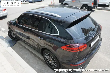 인기 랩핑필름 반무광 사틴다크그레이 포르쉐카이엔 시공기 / 성남시 중원구 여수동