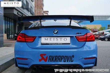 BMWM4 랩핑 시선을 사로잡는 카마인레드 필름 / 성남시 중원구 여수동