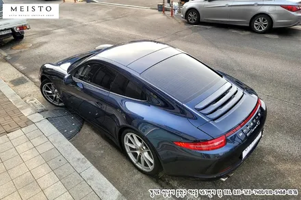 포르쉐 911카레라 4S 쿨그레이 전체랩핑 및 리얼카본 부분랩핑 / 성남시 중원구 여수동