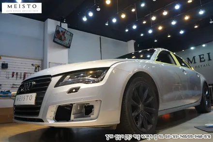 아우디A7 사틴다크그레이 카스킨 전체랩핑 / 성남시 중원구 여수동