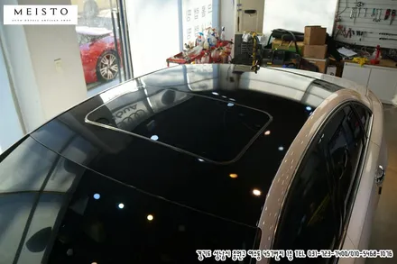 아우디A6 차량 부분랩핑 루프 및 사이드미러 포인트 살리기 / 성남시 중원구 여수동