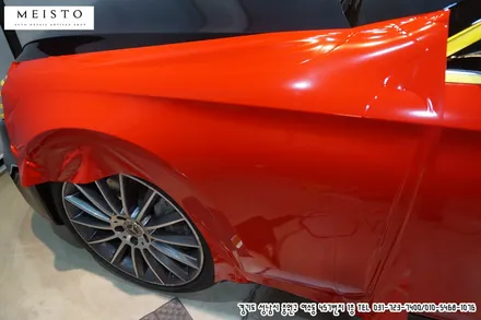 벤츠E300 E클래스 카마인레드 랩핑 / 성남시 중원구 여수동