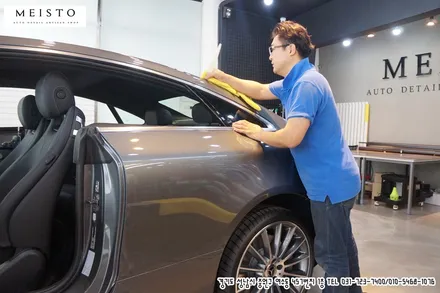 벤츠E400 3M 사틴다크그레이 전체랩핑 / 성남시 중원구 여수동