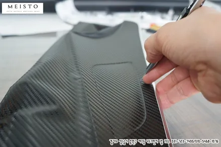 분당 실내랩핑 아우디A6 3M 블랙 카본 시공기 / 성남시 중원구 여수동