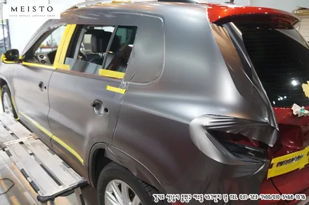 티구안 차량랩핑 인기있는 랩핑필름 3M사틴다크그레이 / 성남시 중원구 여수동