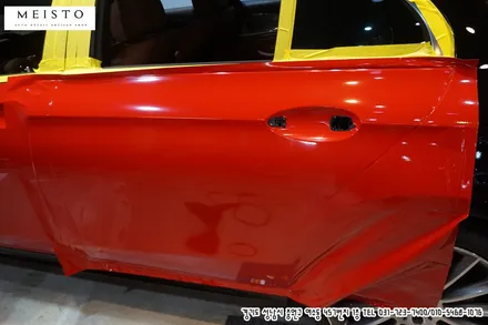 벤츠E300 E클래스 카마인레드 랩핑 / 성남시 중원구 여수동