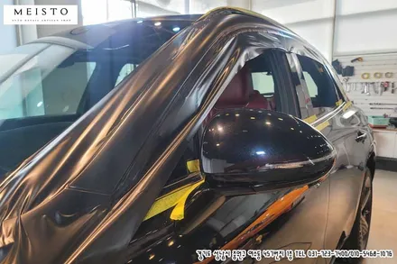 제네시스 GV70 부분 포인트 랩핑 (루프 본넷 스포일러 및 창틀) / 성남시 중원구 여수동